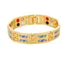 Pulsera Magnética de Doble Fila de Nuevo Estilo Transfronteriza Moda Europea y Americana para Hombre Pulsera con Pegatina de Fibra de Carbono Joyería al por Mayor