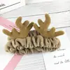 Outono e Inverno Novo Distintivo Chifre de Alce Faixa para Lavar o Rosto e Cabelo Natalino Fofo Vendendo Fofa Faixa de Cabeça Borda Larga Grampo de Cabelo Prensado Acessórios de Cabelo