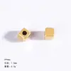 Venta Caliente Transfronteriza Accesorios para Pulseras de Cristal DIY Cubos Cuadrados Dorados Perforados Pequeños Espaciadores Accesorios Venta Directa de Fábrica