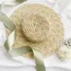Sombrero de Paja Francés vintage Paja Sombrero de Paja Embrión DIY Han Yang Ecléctico Lolit Combinación Foto