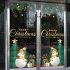 Suministros para Decoración Navideña Pegatinas Estáticas para Ventana Vidrio Puerta Arreglo de Escena Copo de Nieve Anciano Árbol Pegatinas Transfronterizo