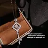 Joia Flor Flor Íris Chave Formato Coração Chave Gema Colar Girassol Diamante Flash Colar Chave Combinação