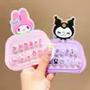 Uñas para Año Nuevo Infantil Pegatinas de Uñas para Nochevieja de Niñas Pegatinas de Uñas Sanrio Arte de Uñas Pegatinas para Dedos Kuromi Lindas para Nochevieja