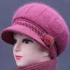 Sombrero de Otoño e Invierno para Mujeres de Mediana Edad y Mayores, Gorro de Lana Tejido para Abuela, Señora Mayor, Protección contra el Frío, Calidez, Más Terciopelo, Grueso, Gorro de Lana para Mamá