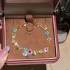 [Historia del Arcoíris] Pulsera de Diamantes Flash Color Dopamina Nicho Lujo Ligero Sensación de Alta Gama Transparente Dulce Brillante Diamante Pulsera para Mujer