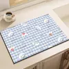 Mantel individual, Tapete para mesa de cocina, Tapete escurridor para encimera, Impermeable para escritorio, Secado rápido, Absorbente, Antideslizante, Aislamiento térmico, Anti-quemaduras, Posavasos pequeño protector