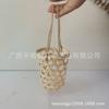 Mini cesta de bambú de fábrica, pequeña cesta para taza de té con leche, cesta de bambú con asa, soporte para taza de café, taza decorativa tejida de bambú, artesanía popular DIY