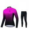 Nova camisa de ciclismo 2023 manga longa com fleece, traje de ciclismo fino, equipamento para ciclismo de estrada e mountain bike