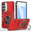 Funda para Teléfono Móvil Samsung S26 Dos en Uno Anticaídas Aplicable Transfronteriza S26Plus Ventana Deslizante para Lente Soporte Magnético Cubierta Protectora