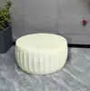 Mesa de Centro Redonda de Fibra de Vidrio Mesa Auxiliar para Apartamentos Pequeños, Simple y Lujosa, Mesa de Ocio para Balcón Exterior, Impermeable