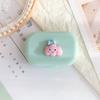 Estuche de Lentes de Contacto de Dibujos Animados Lindo, Estuche Todo en Uno sin Giro, Color Macarrón, Caja de Almacenamiento de Gafas de Alto Valor