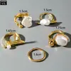 Joyas Europeas y Americanas Barroco Francés Anillo de Perla Irregular Minimalista Temperamento de Lujo Ligero Set de Anillos Abiertos de Gama Alta
