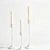 Adornos de Candeleros Metálicos de Hierro Electrochapado Navideño Artesanías Retro Europeas Decoración del Hogar Juego de Tres Piezas Plata