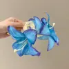 Vacaciones en la playa clip floral de plátano para el pelo pinza de garra floral de dopamina para recogidos en la parte posterior de la cabeza accesorio para el cabello adorno para el pelo