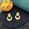 Moda Europeia e Americana Brincos Geométricos Simples de Coração High-End Leve Luxo Versátil Aço Inoxidável Não Desbota Brincos de Nicho