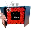 Regalo transfronterizo de Amazon para Acción de Gracias, Navidad, San Valentín, collar de proyección, aretes, flor de vida eterna femenina, caja de regalo, joyería