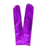 Luvas Femininas Extralongas de Couro Envernizado Sexy Elásticas 50cm Transfronteiriças Fantasia de Ópera Cosplay Luvas Escuras