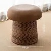Taburete de Hongo, Taburete Pequeño para Uso Doméstico, Taburete Bajo, Taburete para Cambiarse los Zapatos de Madera Maciza, Taburete para Sentarse en Sala de Estar Balcón, Taburete para Sofá, Taburete Redondo, Taburete para Niños