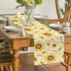 Mantel de Girasol de Verano Transfronterizo Lino Estampado Mesa de Sala Mesa de Café Gabinete de Zapatos Decoración Festiva Tela Banderín de Mesa