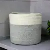 Cesta de Armazenamento Trançada com Corda de Algodão Transfronteiriça da Amazon Cesta para Roupas Sujas Cesta de Armazenamento para Roupas Sujas Cesta de Armazenamento para Desktop
