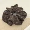 Goma para el pelo de punto floral estilo coreano con un toque de alta gama, Goma para el pelo estampada, Banda elástica elegante para coleta, Accesorio para el pelo de mujer