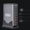 Carregador USB Multi-Porta de Nitreto de Gálio 320W Cabeça Carregadora para Laptop Celular Carregamento Super Rápido