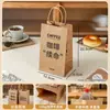 Bolsas de Regalo de Papel Kraft a Prueba de Grasa para Café, Pan y Postre para Llevar, Bolsas de Empaque Gruesas y Duraderas, Bolsas de Papel para Vasos Dobles al por Mayor
