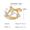 Serie de Perlas Otoño e Invierno Transfronteriza Anillos Nuevos Chapados en Oro Real de 18K Acero Inoxidable 304 Anillos Abiertos Joyería para Mujer Venta al por Mayor