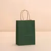Bolsa de compras simples em papel kraft para café, chá de leite, take-away, embalagem de compras, sacola de presente, sacola de papel atacado