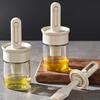 Brocha para aceite botella de aceite de vidrio integrada para el hogar resistente a altas temperaturas para hornear barbacoa comida cepillo de cocina aceite cepillo de silicona retráctil
