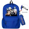 Mochila de dibujos animados de dos piezas, bolsa para portátil, bolsa de almacenamiento