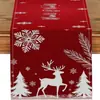 Venta Caliente Transfronteriza Mantel con Estampado de Muñeco de Nieve y Reno Navideño Mantel Individual de Lino para Mesa de Comedor del Hogar de Invierno Decoración Festiva