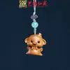 Sándalo Verde Tallado Dibujos Animados Doce Animales Zodiacales Cadena para Teléfono Móvil Sándalo Divertido Animal Cadena para Teléfono Móvil Colgante para Mochila de Pareja