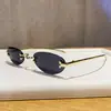 Gafas de Sol Ovaladas de Metal Sin Marco 2026 Nuevo Modelo Modernas Estilo Celebridad Ins Europeas y Americanas Gafas de Sol
