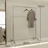 Arara de Chão Móvel para Loja de Roupas Prateleira de Piso com Rodas Cabideiro com Rodas para Homens e Mulheres Cabideiro de Aço Inoxidável