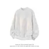 Sudadera tie-dye degradado estilo americano de dos piezas falsas para hombre, capa interior de marca moderna para primavera y otoño, top de cuello redondo holgado de manga larga