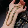 Sandalia Antigua Filigold Chapada en Oro Sándalo Diamante Mortero Cintura Pulsera Envuelta en Cintura Pulsera de Múltiples Círculos Jibao Nuevo Estilo Chino Nogal Fuzhu