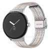Adequado para Pulseiras de Smartwatch Google Pixel Watch 1/2/3/4 com Fivela de Segurança Dupla, Metal de Sete Contas de Alta Qualidade