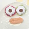 Pompons de Pelúcia em Estoque com Boca de Salsicha 3D e Olhos Grandes Acessórios DIY para Sapatos, Chapéus, Acessórios de Cabelo, Bolsas, Decorações e Acessórios de Roupa