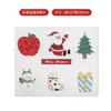 Nueva tarjeta de Navidad Papá Noel caja de regalo embalaje etiqueta decoración ramo de flores fila de pastel