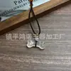 Ágata Natural Colgante Oreja de Gato Hielo Alta Calidad Linda Mascota Calcedonia Color Caramelo Anillo Gato Colgante Hueso Cadena para Suéter