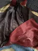 Lenço Quadrado Escovado Ins Retro Estilo Old Money Original Coreano 2025 Impresso Frente e Verso Camadas Versátil Lenço de Pescoço Cinto de Cintura para Mulheres