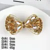 Presilha Grande de Metal com Laço de Cristal e Toque Sofisticado, Cheia de Strass, Presilha Horizontal para um Coque Elegante, Acessório de Cabelo Estilo Mãe