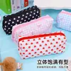 Bolsa de Lápices de Gran Capacidad con Lazo de Niña Linda de Dibujos Animados Transfronteriza Bolsa de Almacenamiento de Papelería Dulce para Estudiantes Bolsa de Almacenamiento de Maquillaje