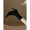 Primer Encuentro Ji Botines de Tobillo de Tacón de Aguja con Punta Fina para Mujer Tacones Altos Botas Adelgazantes Moda Otoño Invierno Botines Pequeños Gamuza Temperamento Hermosa Mila