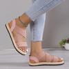 Sandalias de mujer, primavera 2023, nuevas, planas, para estudiantes, romanas, de playa, con suela suave, cruzadas, de talla grande, venta al por mayor