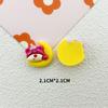 Caricatura lindo brillante fresa oso serie accesorios de resina diy pegamento crema funda de teléfono móvil pasador para el cabello pegatinas para taza al por mayor