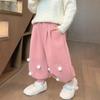 Pantalones de Chándal de Moda Forrados de Polar para Niñas, Pantalones Casuales de Otoño e Invierno para Bebés Niñas, Pantalones Gruesos Cálidos para Niños