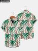 Camisa hawaiana de manga corta con solapa, holgada y moderna, para hombre, talla grande, 2023
