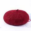 Boina de lana de color liso, un sombrero moderno y versátil para mujer en otoño e invierno, con un diseño de estilo japonés, artístico y retro, que proporciona calidez y sirve como sombrero de pintor